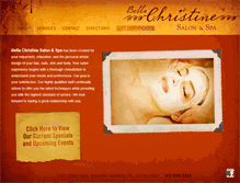 Tablet Screenshot of bellachristinesalonandspa.com
